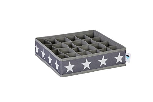 STORE.IT 671046 Wäschesortierer, Schubladen Organizer, Schrank Organizer, Polyester, 30x30x8cm, 24 Fächer, grau - 2