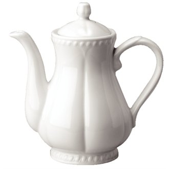 Churchill Tableware P866 Buckingham Coffee Pot, 1 pint, White (Pack of 4)