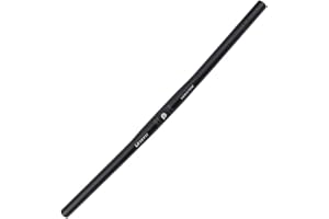 GIORIS Guidon de vélo pliable en alliage d'aluminium de 25,4 mm - Barre droite - Guidon de vélo - 25,4 mm x 540/580 mm - Poignée droite (580 mm noir)