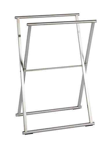 Wenko 22476100 Handtuchständer Lava Kleiderständer, Klappbar, Edelstahl rostfrei, glänzend, 35 x 53.5 x 80.5 cm - 2