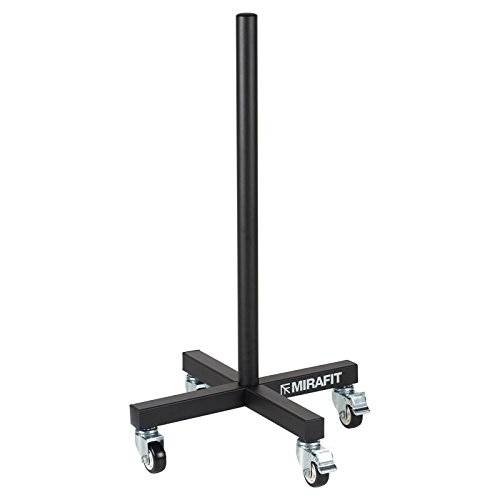 Mirafit Bumper Plate Stacker Trolley - Movable Gym Weight Storage