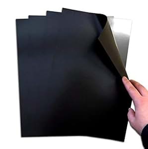 A4 Magnetic Sheets - Thin, Flexible, Plain Magnets - Pack of 4-0.4mm ...