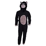 primark overall männer Kapuze Junge SCHWARZ Gorilla Pajamas Schlafanzüge / Overall / Kostüm / Onesie 3-13 Jahre (7-8 Jahre 128 cm)
