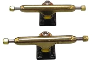 Leefai Pro Fingerboard Trucks (Achsen) 34mm G3 Gold Hanger Inverted Style- Pro Mini Finger Skateboard Truck with Single Axles and Pivot Cups-Hanger Color (Gold)