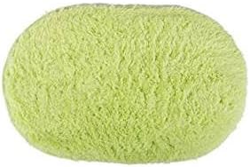 Rethinkso Oval-shaped lamb plush bathroom plush carpet small carpet Non-slip mat (green)