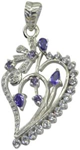 Riyo Gems Women's Cz 925 Solid Sterling Silver Superior Pendant Multicolour N½