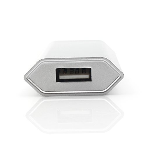 Original iProtect® USB Netzteil Slim Charger für alle Kabel mit USB Anschluss in silber - 5
