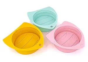 Kwispel 3 Pack Dog Cat Food Can Lids - Silicone Stretch Lids Covers for Pet Food Cans, Reusable Universal Size Fit Medium and Large Size Cans
