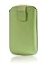 Produktbild Handytasche Circle für Medion Life E4001 MD 98500 Handy Etui Schutz Hülle Cover Slim Case creme-grün mit Klettverschluss