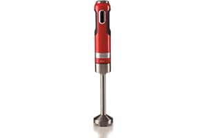 ‎ARIETE Ariete, 3-in-1 Stabmixer Moderna 602, Inklusive Zerkleinerer, Mixbecher Und Schneebesen, 10 Geschwindigkeiten + Turbofunktion, Abnehmbare Edelstahlklinge Und Stab, 1000W, Rot