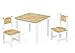 wooden table and 2 chairs by howa 5860