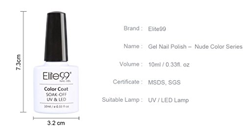 Elite99 UV Nagellack Nail Gel Polish Farbgel Nagelgel Nudefarbe Gelish(7x Stück) - 2