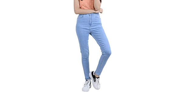 Freakins High Waist Skinny Fit Jeans For Women Girls Blue 28 Amazon In Clothing Accessories