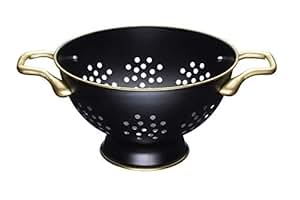 Masterclass 24cm Stainless Steel Matt Black And Brass Colander For Sale Online | UK