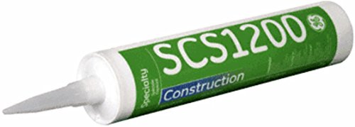 White GE 1200 Construction Silicone Sealant by CR Laurence
