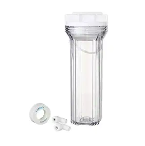 KRPLUS 10 Inch Crystal Clear Transparent Pre Filter Housing With 1/4