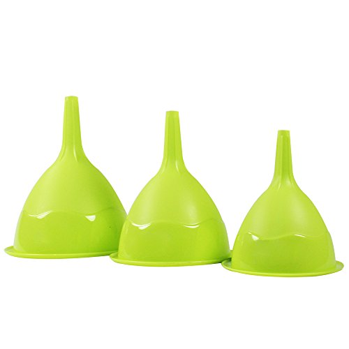 COM-FOUR® Trichterset 3 teilig, verschiedene Größen, grün, Universaltrichter