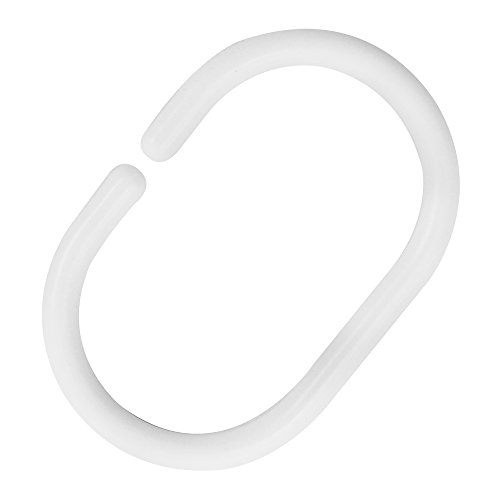 COM-FOUR® 24x Duschvorhangringe in weiß (weiß) - 2
