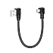 Produktbild MXtechnic USB 2.0 Kabel 90° High Speed A-Stecker auf Micro/Mini-B-Winkelstecker Datenkabel Synchronisieren und Laden Rechts Winkel Ladenkabel Schwarz (10(in) Mini)