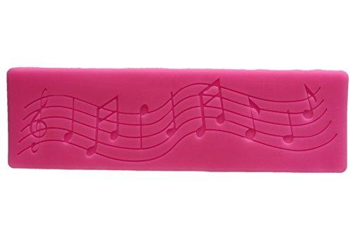 Silikonform Musiknoten Strophe Fondant Randdeko Ausstechform Tortendeko Backen - 4