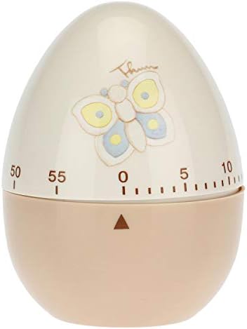 THUN - Time Decorato con Farfalla e Fiore - Accessori Cucina - Linea Elegance - Acrilonitrile-Butadiene-Stirene (ABS) - 7 h cm, Base 3,5 cm