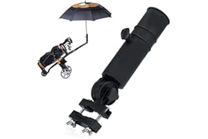Dioche Porta Ombrello da Golf, Carrello da Golf Regolabile Portaombrelli Nero per Golf Carrello Manici, Accessori per Golf Cart