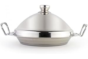 SAHARASHOP Marokkanische Tajine cocoWhite auswählbar in Ø 26/30/34 cm alle Herdarten Induktion (Ø30cm)