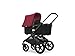 Produktbild Bugaboo Fox komplett Schwarz/grey melange/Schwarz - Griffe Schwarz, Radkappen dunkelrot