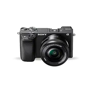 Sony Alpha ILCE-6400L 24.2MP Mirrorless Camera (Black) with 16-50mm Power Zoom Lens (APS-C Sensor, Real-Time Eye Auto Focus, 4K Vlogging Camera, Tiltable LCD) with Free Bag - Black