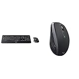 Logitech MX800 Cordless Performance Desktop Set (Tastatur und Maus) & MX Anywhere 2S kabellose Maus (Bluetooth für Mac und Windows) graphit