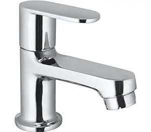 Aquieen Brass Pillar Cock With Provision For Cold Water, Chrome Plated, Mirror Chrome Finish