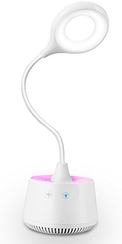 Veesee Desk Table Lamp with Air Purification,Rechargeable Book Reading Light,LED Touch Control,3 Adjustable Brightness Levels Beside Night Light for Baby Girls Friend Mother Bedroom Living Off(Pink)