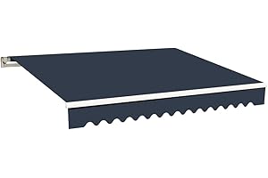 Green Bay Blue Garden Patio Awning Canopy Sun Shade Shelter Replacement Fabric - 3.5x2.5M