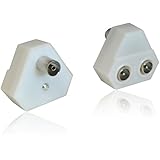 CDL Micro Coax Aerial Cable 2 Way Channel Splitter/Joiner with 2 x Dropped Male and 1 x Female Plug