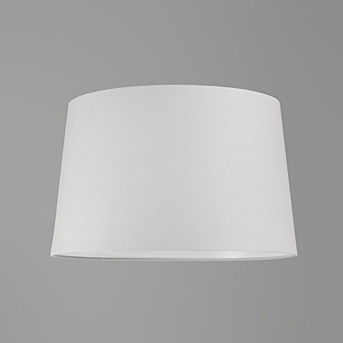 QAZQA Klassisch / Antik / Landhaus / Vintage / Rustikal / Modern / Polyester Lampenschirm 40cm rund SU E27 weiß , Rund konisch Schirm Pendelleuchte - 3