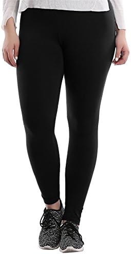 FunRay Cotton Spandex Soft Plus-Size Full Length Leggings for Women