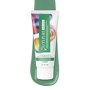 ButiPure ( ASH GREEN ) One Day Hair Color | Temporary Semi Permanent DiY Hair Make Up | Ammonia, Paraben & PPD Free | Zero Damage Hair Colour 60g