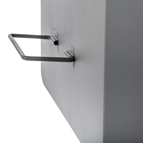 Set de 2 Coffres Malles de rangement en métal - Esprit cantine - Coloris GRIS