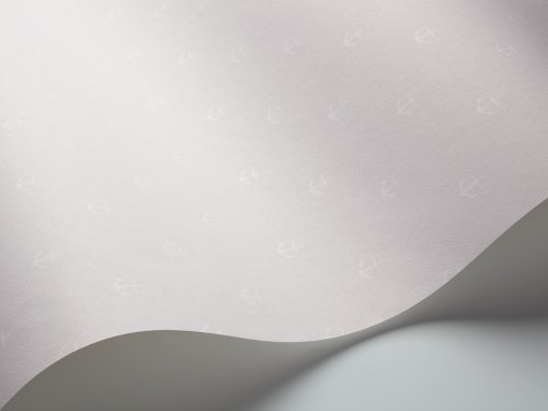 Marstrand 2972 Vlies-Tapete maritim kleine Anker 1,5cm weiß auf grau - 2