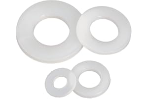 CONPHERON Rondelle Plastica Rondella Nylon Bianco Piatte Rondelle M22×42×3.0 mm,10 pezzi