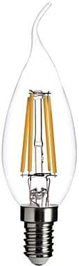 ZJJ 0-5W E12 LED Filament Bulbs CA35 4 COB 400 lm Warm White Dimmable / Decorative AC 110-130 V