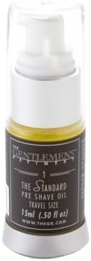 The Gentlemens Refinery "The Standard" Pre-Shave Ol (15ml) Travel Size -- All-natural and Organic