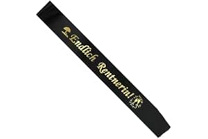 RUNFAR SHOP Schärpe Ruhestand Rentner Geschenk Pensionierung Abschiedsfeier Party Schwarz Gold