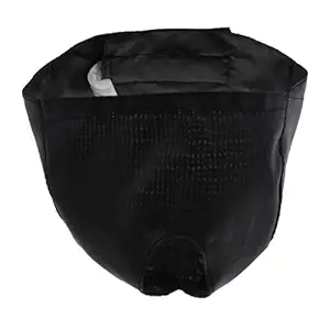 Aswadh Fashion Cat Muzzle for Grooming Adjustable No Bite Mask Muzzle L Black