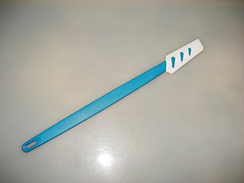 TUPPERWARE Griffbereit Kleiner Top-Schaber weiß-blau D78 Teigspachtel schmal - 2