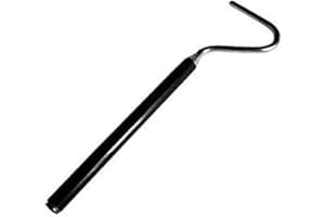 AMANDAUS Black Premium Extra Long Collapsible Stainless Steel Snake Hook Extends to 39 inches, Catch and Handle Corn Snakes, King Snakes, Rosy Boas, Ball Pythons and Other Small Snakes Up to 2 Pounds
