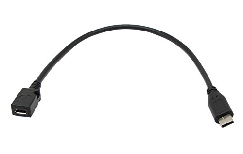 Typ C USB C Verlängerungskabel, cerrxian USB 2.0 Micro Buchse an USB C (Typ C) männlich Sync & Charge Konverter Adapter Kabel 25,4 cm - 2
