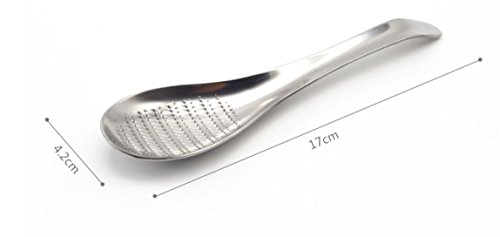 Preisvergleich Produktbild PanpA Ingwerreibe aus Edelstahl, Ingwerreibe, Löffel, Knoblauchreibe