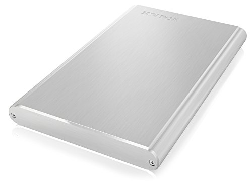 Icy Box IB-242U3 Externes Gehäuse für 2,5″ (6,35 cm) SATA HDD/SSD (Bauhöhe bis 9,5 mm) mit USB 3.0 Anschluss (UASP), SATA III, Aluminium, silber - 2