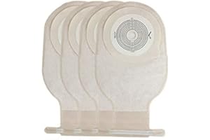 TALLATZ Colostomy Bag, Ostomy Bags Drain Pouches Drainable Colostomy Care Bag Open Pouch Ostomy Stoma 60mm Cut Size for Illeostomy Stoma Care (Pack of 10)